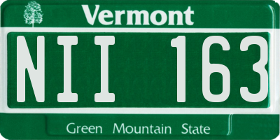 VT license plate NII163