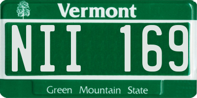 VT license plate NII169
