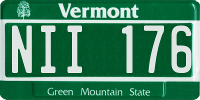VT license plate NII176