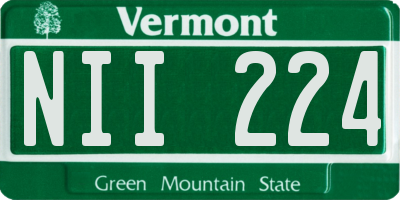 VT license plate NII224