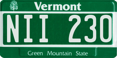 VT license plate NII230