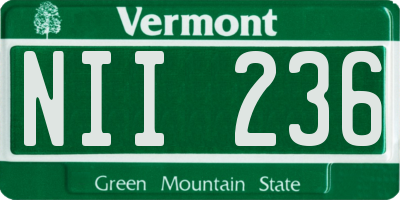 VT license plate NII236