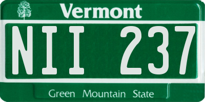 VT license plate NII237