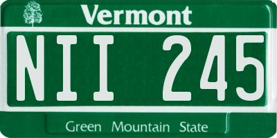 VT license plate NII245