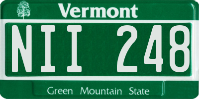 VT license plate NII248
