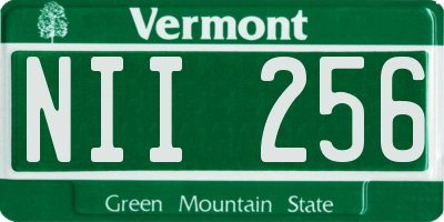 VT license plate NII256