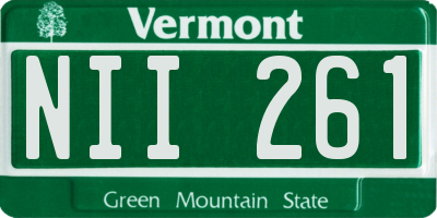 VT license plate NII261