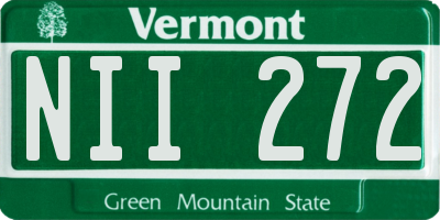 VT license plate NII272