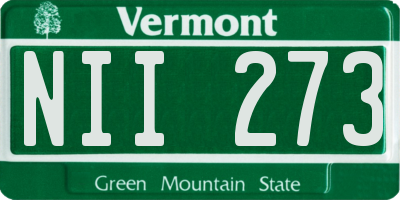 VT license plate NII273