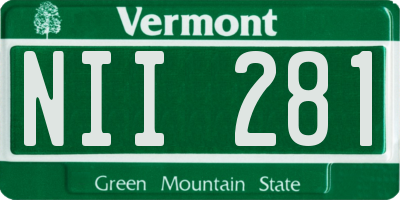 VT license plate NII281