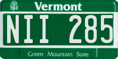 VT license plate NII285