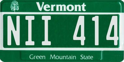 VT license plate NII414
