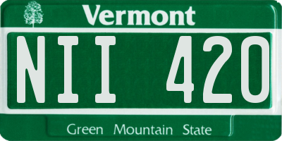VT license plate NII420