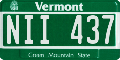 VT license plate NII437
