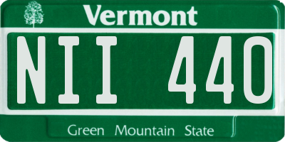 VT license plate NII440