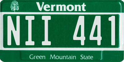 VT license plate NII441