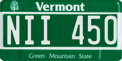 VT license plate NII450