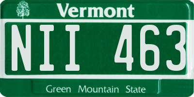 VT license plate NII463