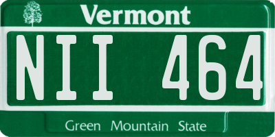 VT license plate NII464