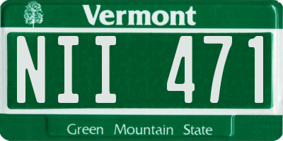 VT license plate NII471