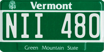 VT license plate NII480