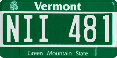 VT license plate NII481