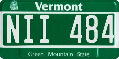VT license plate NII484