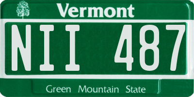 VT license plate NII487