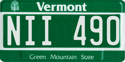 VT license plate NII490