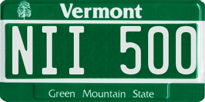 VT license plate NII500