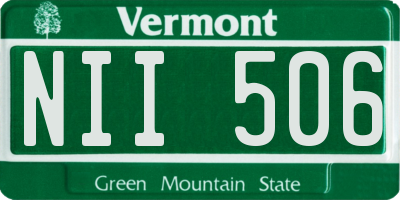 VT license plate NII506
