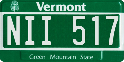 VT license plate NII517