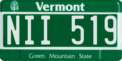 VT license plate NII519
