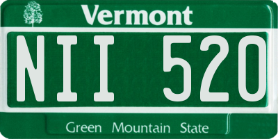 VT license plate NII520