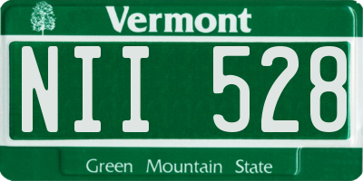 VT license plate NII528