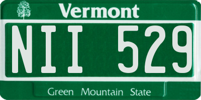 VT license plate NII529