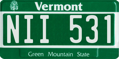 VT license plate NII531