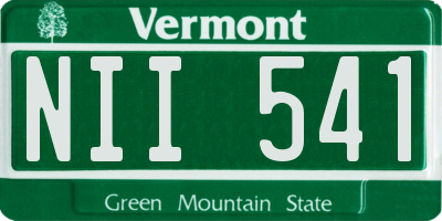 VT license plate NII541