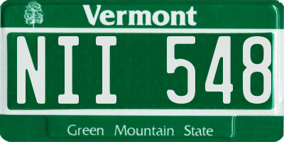 VT license plate NII548