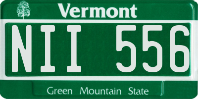 VT license plate NII556