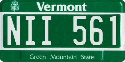 VT license plate NII561