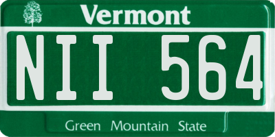 VT license plate NII564