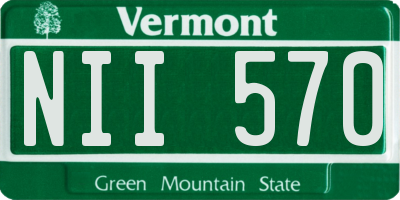 VT license plate NII570