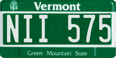 VT license plate NII575