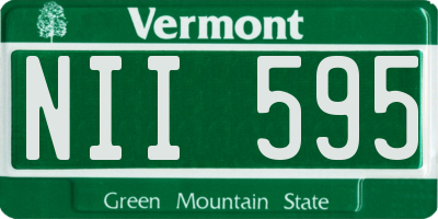 VT license plate NII595