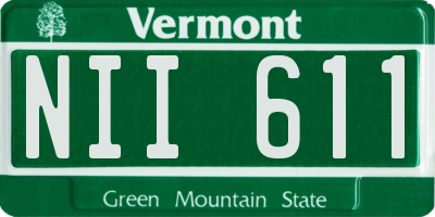 VT license plate NII611