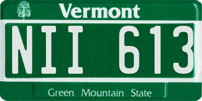 VT license plate NII613