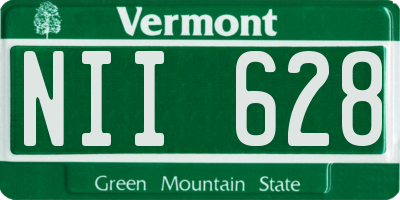 VT license plate NII628