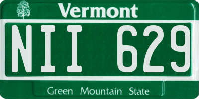 VT license plate NII629
