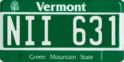 VT license plate NII631